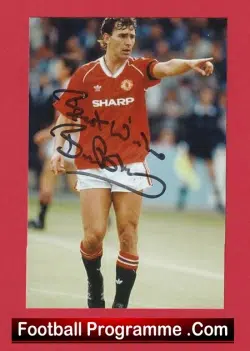 Manchester United Bryan Robson Autographed Signed Man Utd 90s