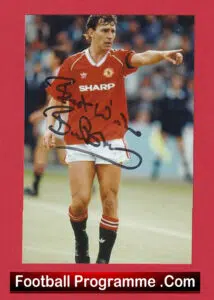 Manchester United Bryan Robson Autographed Signed Man Utd 90s
