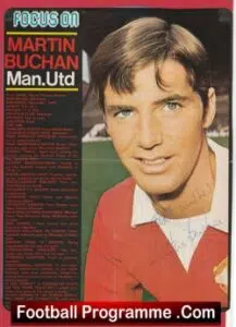 Manchester United Martin Buchan Autographed Signed Man Utd