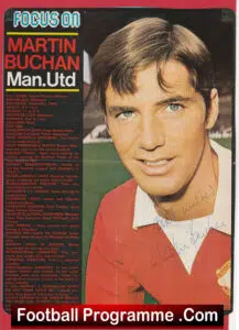 Manchester United Martin Buchan Autographed Signed Man Utd