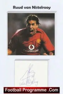 Manchester United Ruud Van Nistelrooy Autograph Signed Picture Man Utd