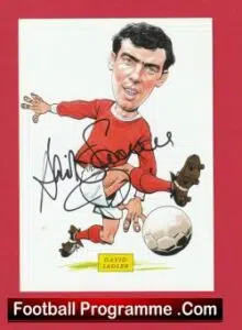 Manchester United David Sadler Autograph Signed Picture Man Utd