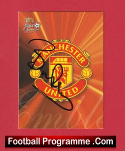 Manchester United Bryan Robson Autographed Signed Card Man Utd