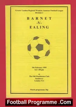 Barnet Ladies v Ealing 1995 - Womens Football