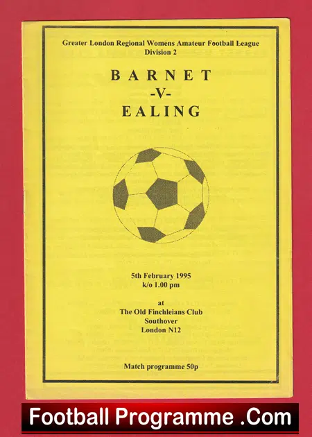 Barnet Ladies v Ealing 1995 - Womens Football - Image 2