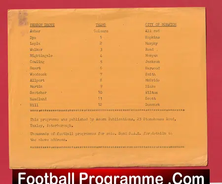 Parson Drove United v City Of Norwich School Old Boys Union 1976 - Image 3