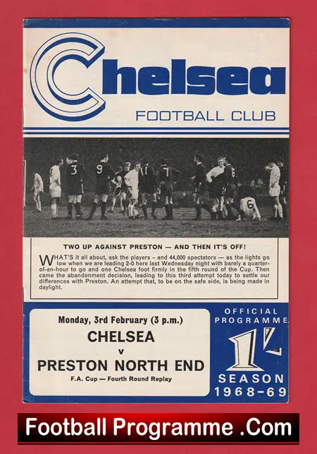 Chelsea v Preston 1969 - FA Cup 4th Round Replay - Image 2