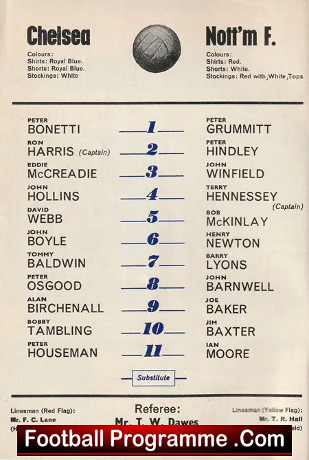 Chelsea v Nottingham Forest 1968 - Image 3