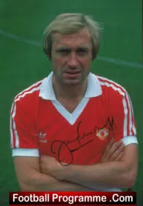 Manchester United Jimmy Greenhoff Autograph Signed Photo Man Utd