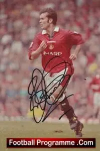 Manchester United Ben Thornley Autograph Signed Picture Man Utd