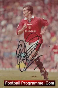 Manchester United Ben Thornley Autograph Signed Picture Man Utd