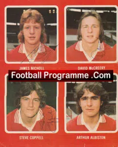 Manchester United MULTI Autographed Signed Man Utd 1970s