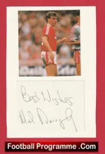 Manchester United Mal Donaghy Autograph Signed Picture Man Utd