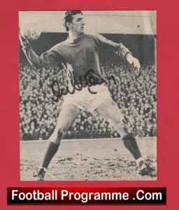 Manchester United Alex Stepney Autograph Signed Man Utd 70’s