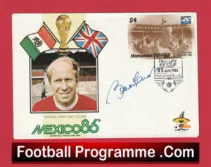Manchester United Bobby Charlton Royal Mail Signed First Day Cover FDC
