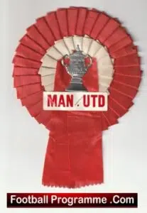 Manchester United Man Utd Football Club Football Rosette 1960’s