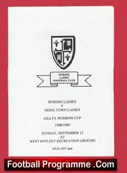 Woking Ladies v Tring Town 1998 - Womens FA Cup Football