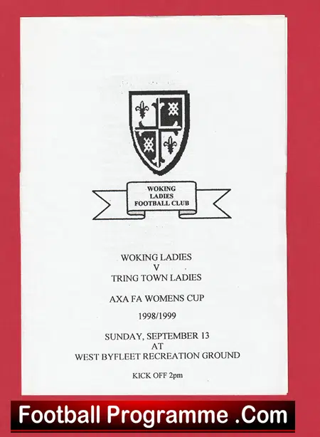 Woking Ladies v Tring Town 1998 - Womens FA Cup Football - Image 2