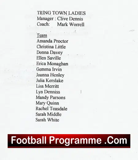 Woking Ladies v Tring Town 1998 - Womens FA Cup Football - Image 4