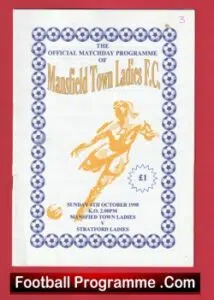 Mansfield Town Ladies v Stratford 1998 – Womens Football