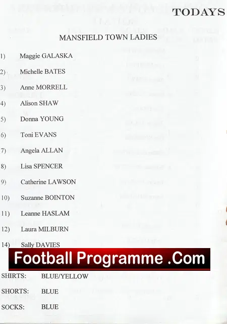 Mansfield Town Ladies v Stratford 1998 - Womens Football - Image 3