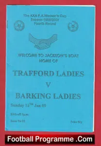 Trafford Ladies v Barking 2000 – Womens Football