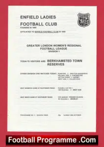 Enfield Ladies v Berkhamsted Town 1995 – Womens Football