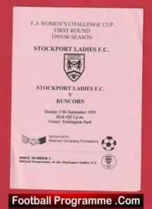 Stockport Ladies v Runcorn 1995 – Womens Football