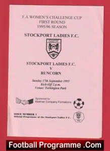 Stockport Ladies v Runcorn 1995 – Womens Football