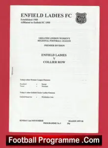 Enfield Ladies v Collier Row 1997 – Womens Football