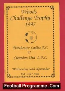 Dorchester Ladies v Clevedon United 1997 – Womens Football