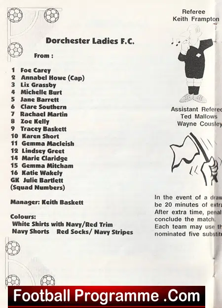Dorchester Ladies v Clevedon United 1997 - Womens Football - Image 3