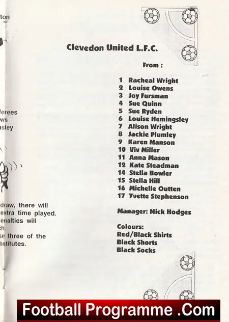 Dorchester Ladies v Clevedon United 1997 - Womens Football - Image 2