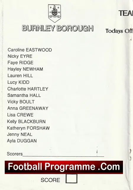 Burnley Borough Ladies v Burnley Girls 1999 - Womens Football - Image 3