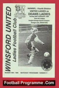 Winsford United Ladies v Deans 1995 – Womens Football