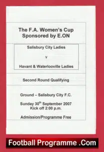 Salisbury City Ladies v Havan Waterlooville 2007 – Womens Football