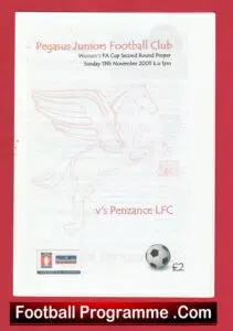 Pegasus Juniors Ladies v Penzance 2005 – Womens Football