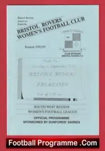 Bristol Rovers Ladies v Frome 1992 – Womens Football