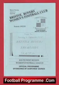 Bristol Rovers Ladies v Frome 1992 – Womens Football