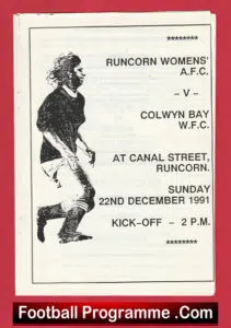 Runcorn Ladies v Colwyn Bay 1991 – Womens Football