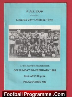 Limerick City v Athlone Town 1984 – FAI Cup Ireland