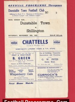 Dunstable Town v Shillington 1955 – Bedfordshire Senior Cup