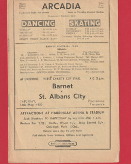Barnet v St Albans City 1950 – 1950’s Herts Senior Cup Final