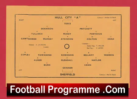 Hull City v Sheffield 1954 - Single Sheet Yorkshire League - Image 3