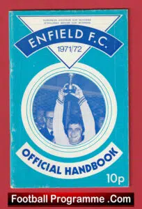 Enfield Football Club Official Handbook 1971 – 1972