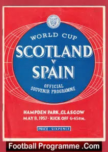 Scotland v Spain 1957 – World Cup Hampden Park