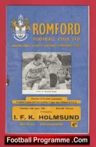 Romford v IFK Holmsund 1964 – Friendly Match Sweden Team