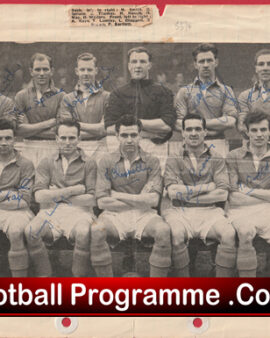 Barnsley Football Club Multi Autographed SIGNED 1953 – 1954