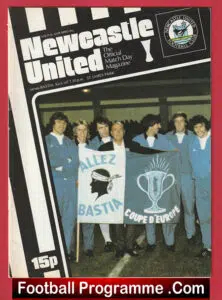 Newcastle United v Sporting Bastia 1977 – UEFA Cup