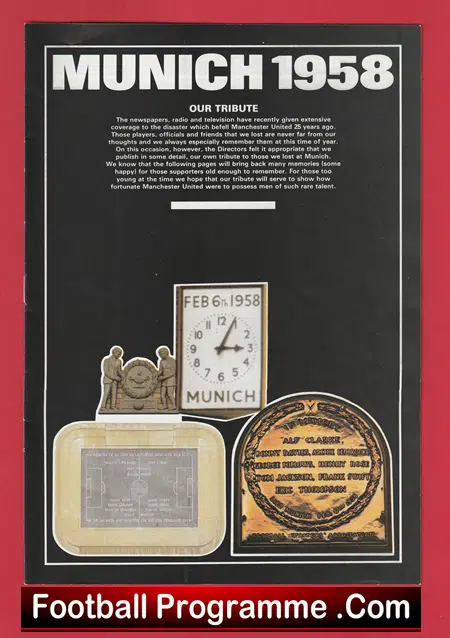 Manchester United v Arsenal 1983 Munich Commemorative Programme - Image 4